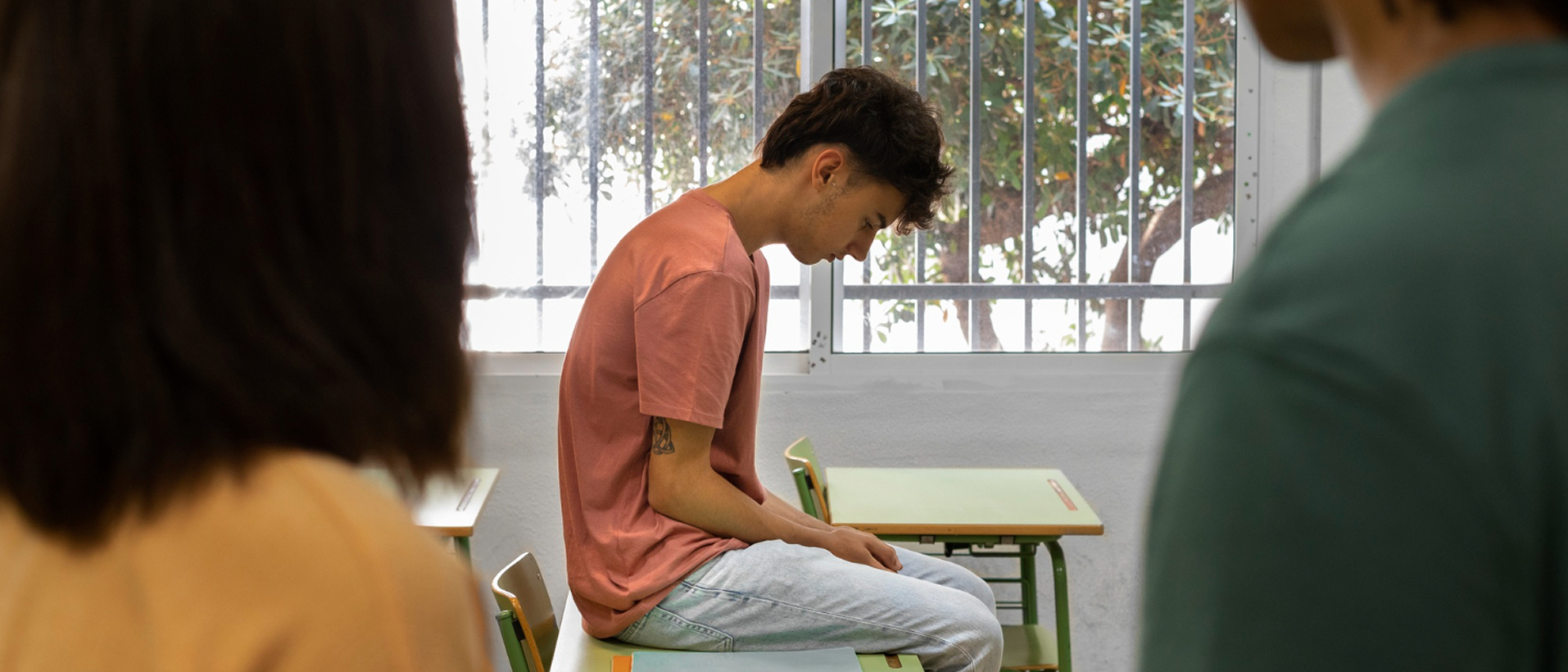 University campus with message to enforce standards preventing student suicides